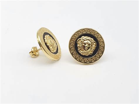 pendientes versace oro|versace pendant saks.